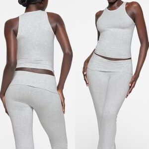 SKIMS - COTTON JERSEY CREW NECK TANK | LIGHT HEATHER GREY
